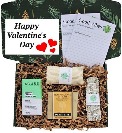 Good Vibes Men's Gift Box - Medium - "happy Valentine's Day" Card